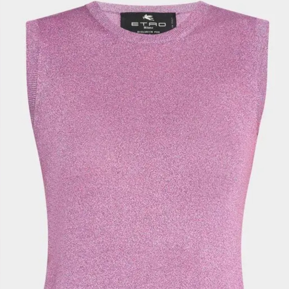 Etro Metalic Lavender Tank Top